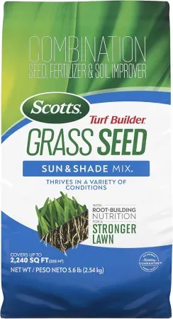 5.6lb Scotts Turf Builder Grass Seed Sun & Shade Mix w/ Fertilizer & Soil Improver