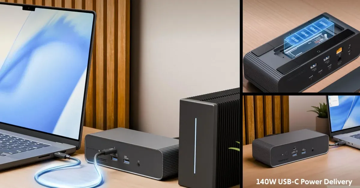 2026 HyperDrive Next Thunderbolt 5 Dock with SSD Enclosure