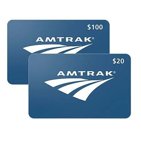 $100 Amtrak eGift Card + $20 eGift Card