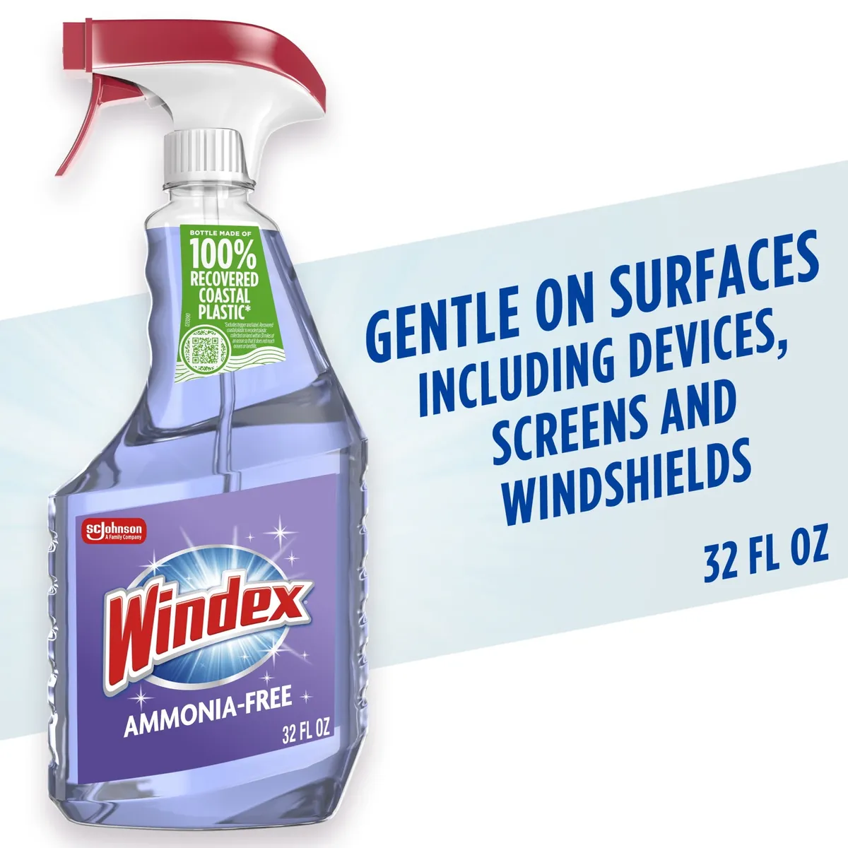 Windex Ammonia-Free Glass Cleaner Crystal Rain Scent 32 fl oz