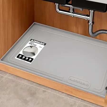 Aisslro 25" x 19" Waterproof Silicone Under Sink Mat