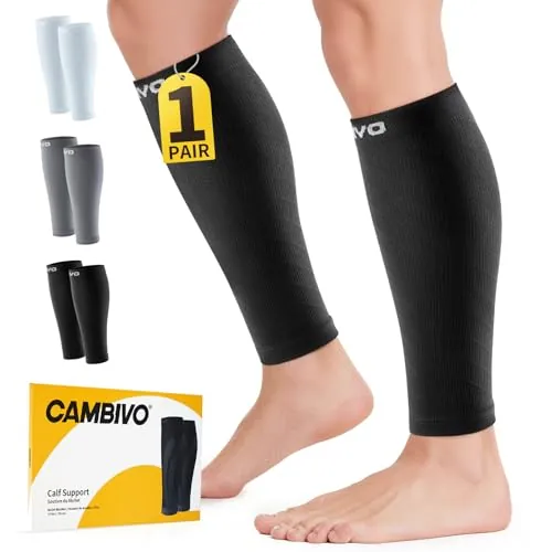 CAMBIVO 15-20mmHg Calf Compression Sleeves 1-Pair
