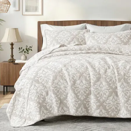 Exclusivo Mezcla 3-Piece Cotton Quilt Set (Queen)