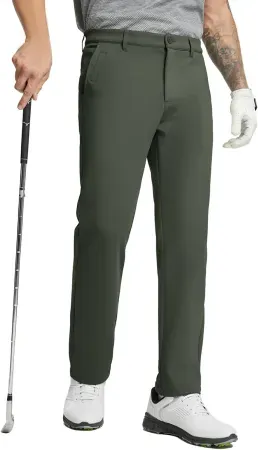 M MAELREG Men's Water-Resistant Fleece-Lined Stretch Winter Golf Pants w/ 5 Pockets