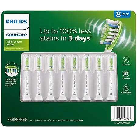 Select Sam's Club Stores: 8-Ct. Philips Sonicare W3 White Replacement Brush Heads