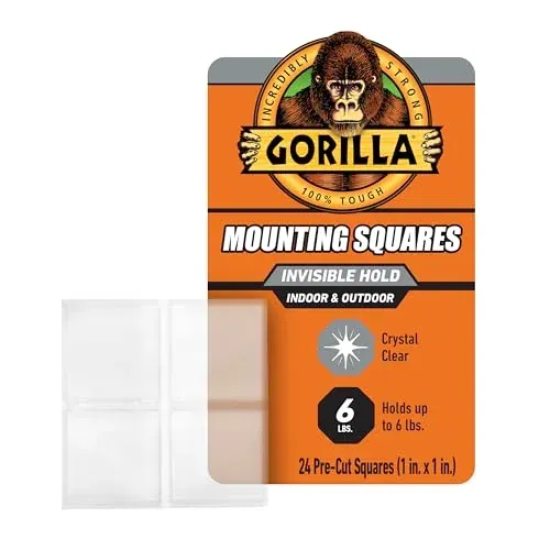 Gorilla Tough & Clear Double Sided Tape Squares 24-Count