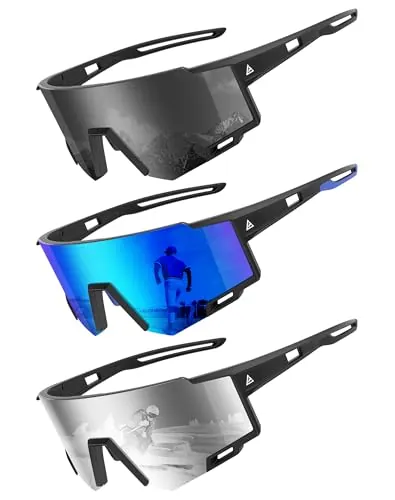 Wrap-Around Sports Sunglasses 3-Pack