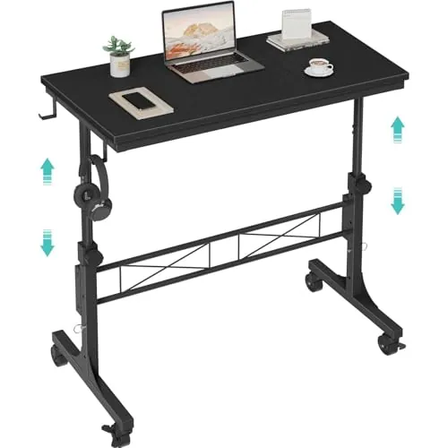WINAZ Small Portable Rolling Standing Desk
