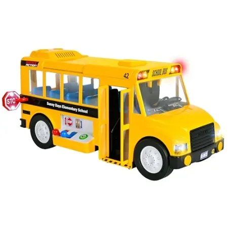 Maxx Action Mega School Bus Toy with Joystick Controls
