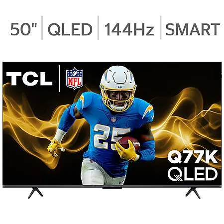 Select Costco Warehouse: 50" TCL Q77K Series 4K QLED Smart TV w/ 5-Year Coverage