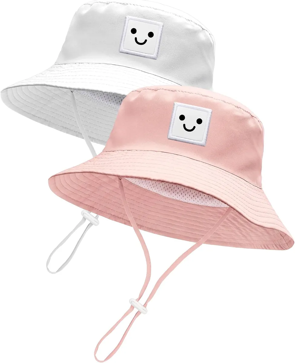 fhjax Kids UPF 50+ Protection Sun Bucket Hat 2-Pack