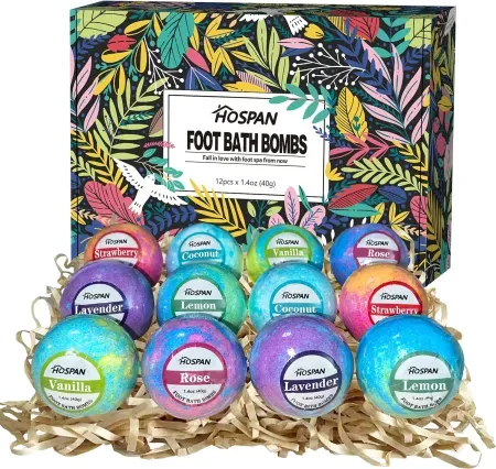 12-Pack HOSPAN Essential Oil Foot Bath Bombs
