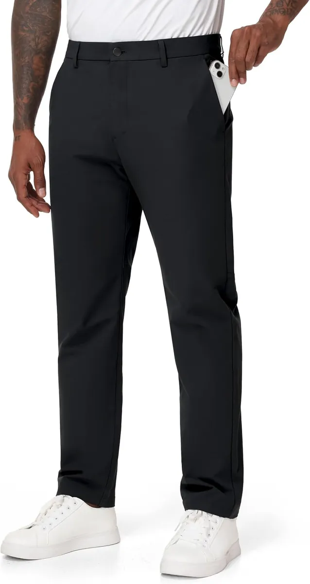 The Gym People Men’s Fleece-Lined Golf Dress Pants