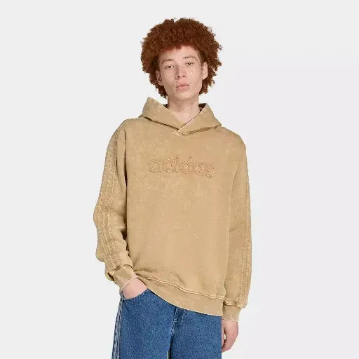 Adidas Men's Washed Loose Fit Fleece Hoodie
