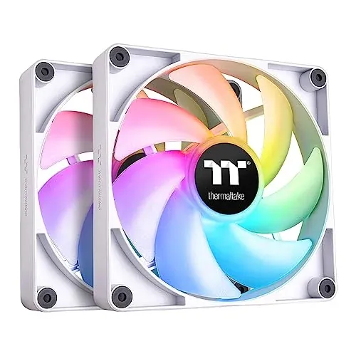Thermaltake CT120 ARGB Sync PC Cooling Fan White (2-Fan Pack)