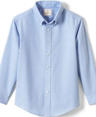 Lands' End Men's Long Sleeve Solid Oxford Dress Shirt