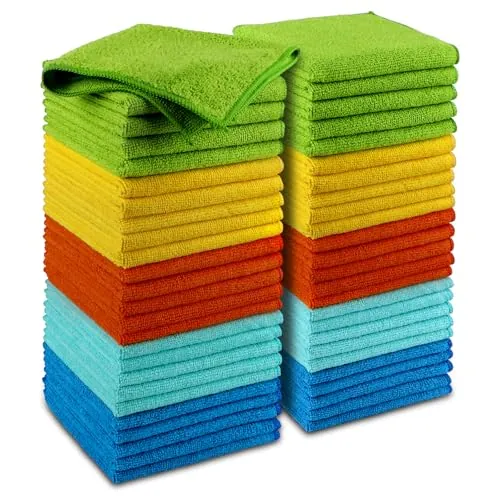 AIDEA Microfiber Cleaning Cloth 50-Pack 12"x12"