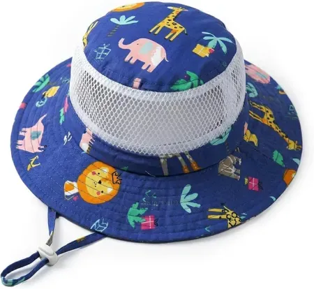 JoyPicks Kids' UPF 50+ Sun Hat w/ Breathable Mesh & Adjustable Chin Strap (Various) from
