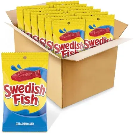 12-Pack 8oz SWEDISH FISH Soft & Chewy Gummy Candy