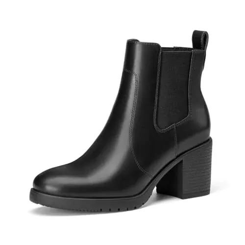 Athlefit Women's Slip On Elastic Chelsea Ankle Boots