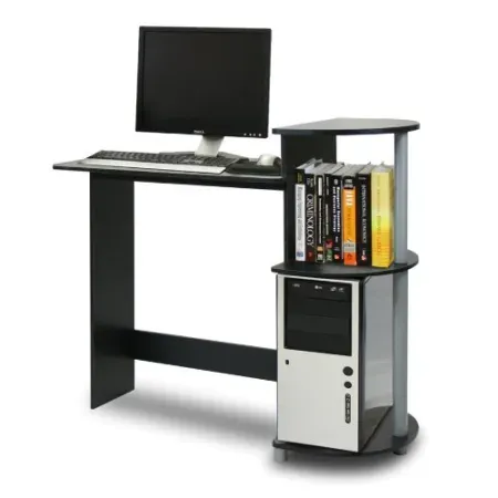 Furinno Compact Computer Desk with Shelves