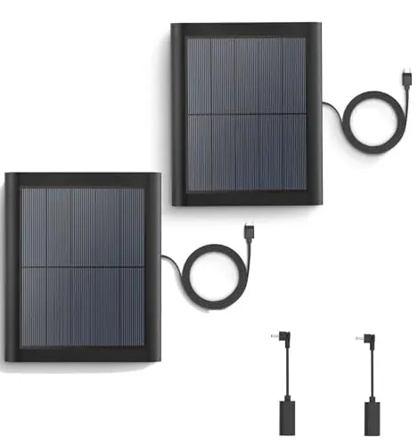 2-Pack 5W Solar Panel Charger (2nd Gen) for Ring Stick Up Cam & Spotlight Cam