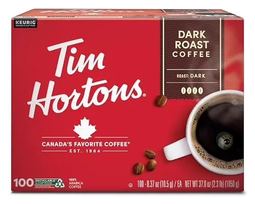 Tim Hortons Dark Roast Coffee K-Cup Pods 100ct