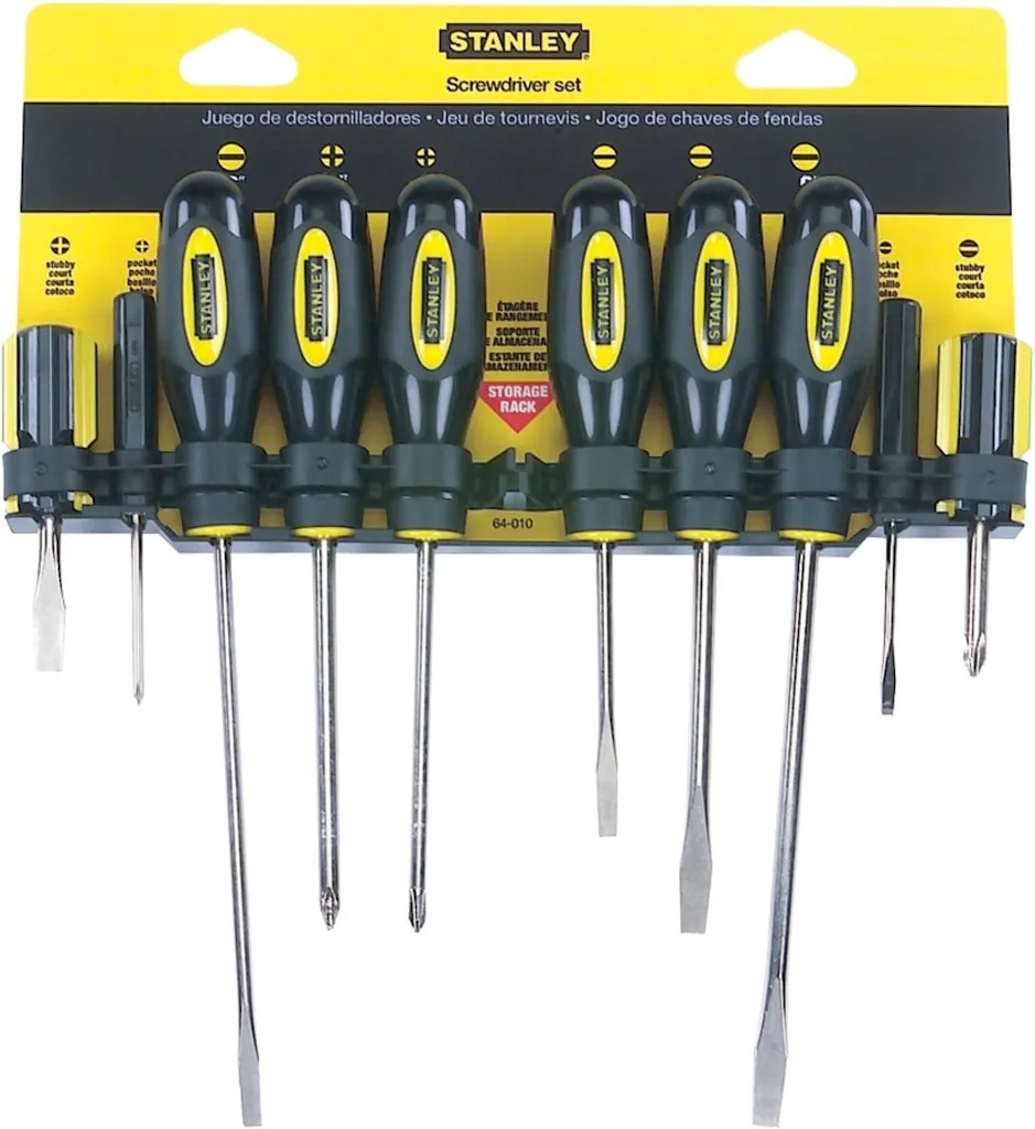 Stanley 10-Piece Standard Fluted Screwdriver Set