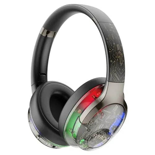 BUGANI Bluetooth Over Ear Headphones with RGB Light