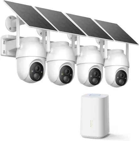 4-Pack ELYSOO Wireless Outdoor Solar Security Cameras w/ PIR Motion Detection
