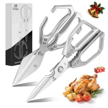 2-Pack Ethyxe Heavy Duty Japanese Stainless Steel Kitchen Scissors Shears Set