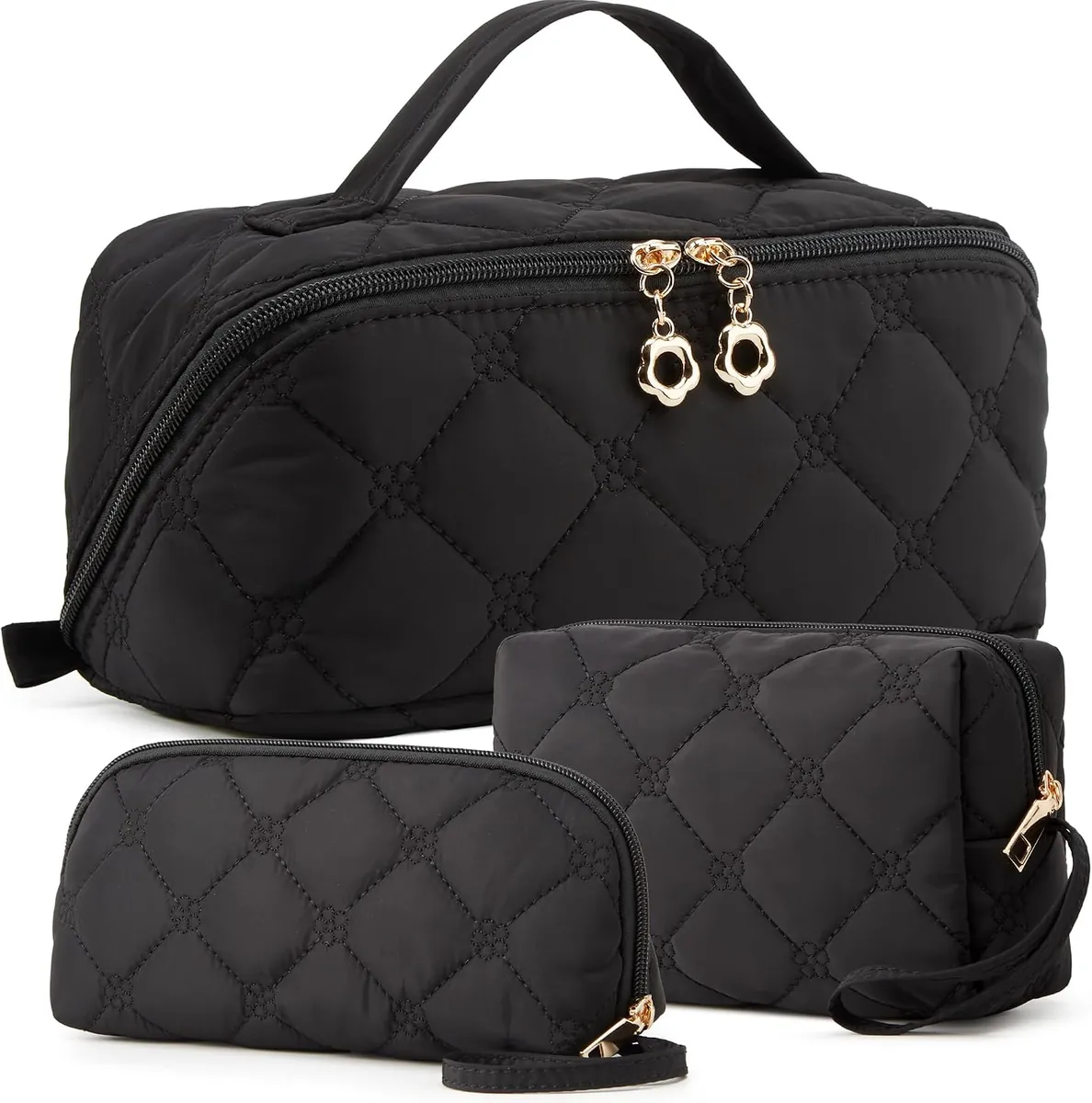 Puffer Makeup Bag 3-Piece Sets