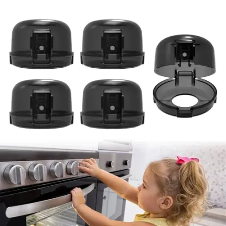 5-Pack BBsecure Stove Knob Safety Covers