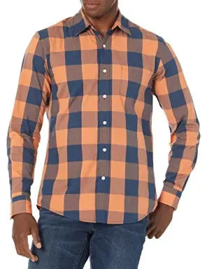 Amazon Essentials Men's Regular-Fit Long-Sleeve Casual Poplin Shirt