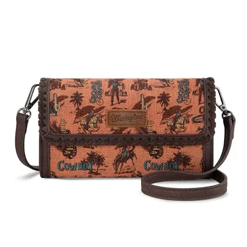 Wrangler Cowboy Print Small Crossbody Bag