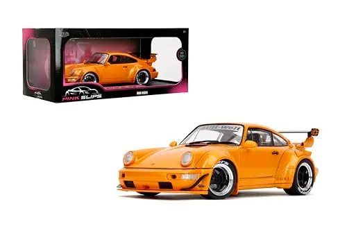 RWB Bodykit "Hibiki" Orange Metallic "Pink Slips" Series 1/18 Diecast Model Car
