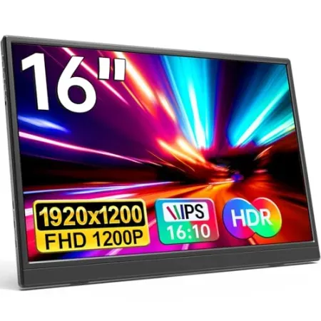 YPI 16" Portable 1200P Monitor w/ HDMI, USB-C