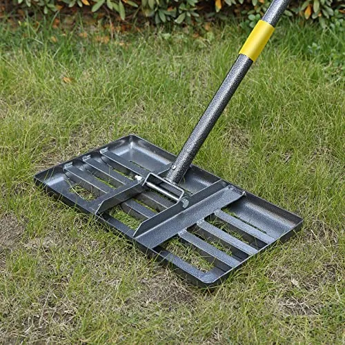 17"x10" Lawn Leveling Rake w/ 6' Metal Handle