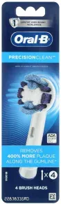 4-Pack Oral-B Precision Clean Rechargeable Electric Toothbrush Replacement Head + $5 Walmart Cash