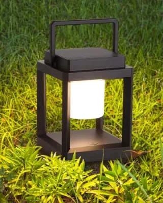DAKAFUL Outdoor Solar & USB Rechargeable LED Table/Hanging Lamp