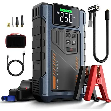 Geeneu 4500A Car Jump Starter w/ 150 PSI Air Compressor