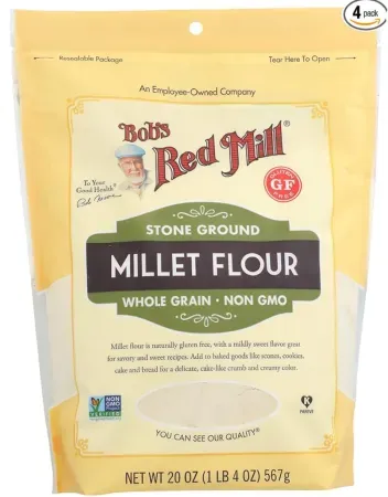 4-Pack Bob's Red Mill Stone Ground Millet Flour (20 oz each)