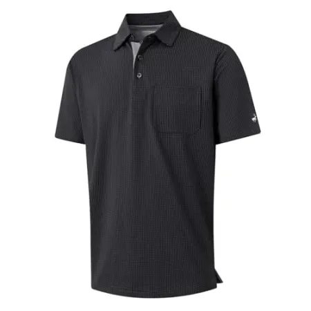 Rouen Short Sleeve Moisture-Wicking Jacquard Men's Golf Polo Shirt
