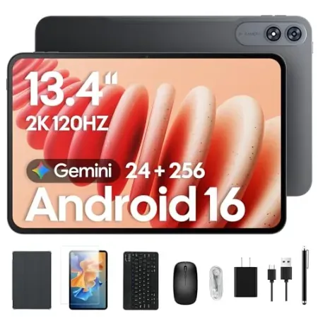 TABWEE 256GB 13.4" 2K 120Hz Android 16 Tablet