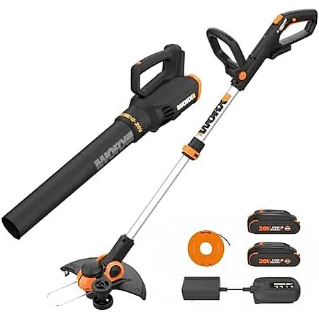 WORX 20V 12" Cordless String Trimmer & 360CFM Leaf Blower Kit (WG928)