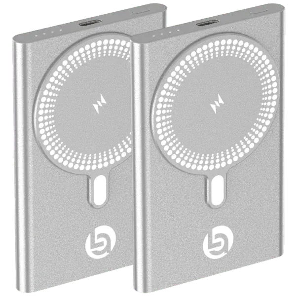 2-Pack: Lifestyle Advanced 5000 mAh Slim Magnetic Wireless Charging Powerbank