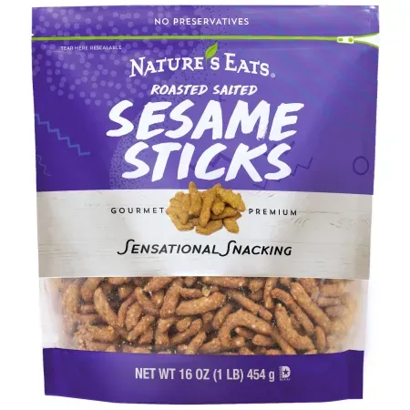 16oz Nature's Eats Roasted Salted Sesame Sticks