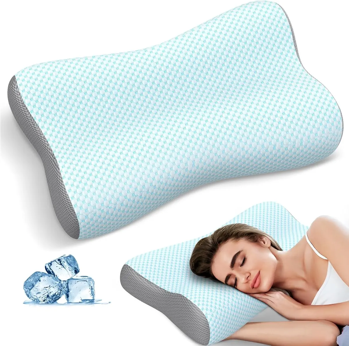 Polovo Neck Contour Memory Foam Pillow