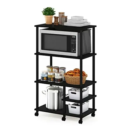 Furinno Turn-N-Tube 4-Tier Toolless Kitchen Storage Shelf Cart