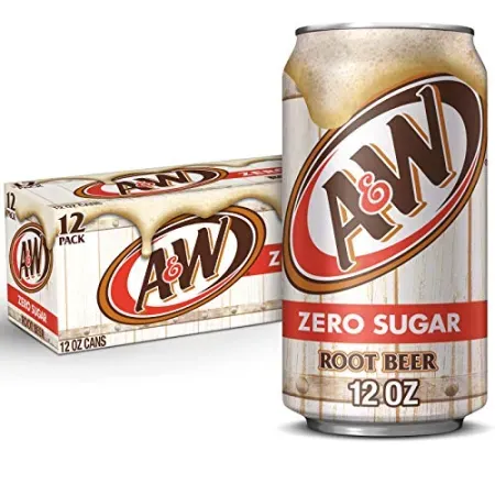 36-Count 12oz A&W Zero Sugar Root Beer Soda